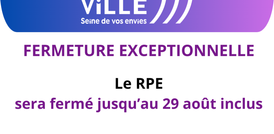 Fermeture exceptionnelle