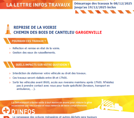 Infos travaux