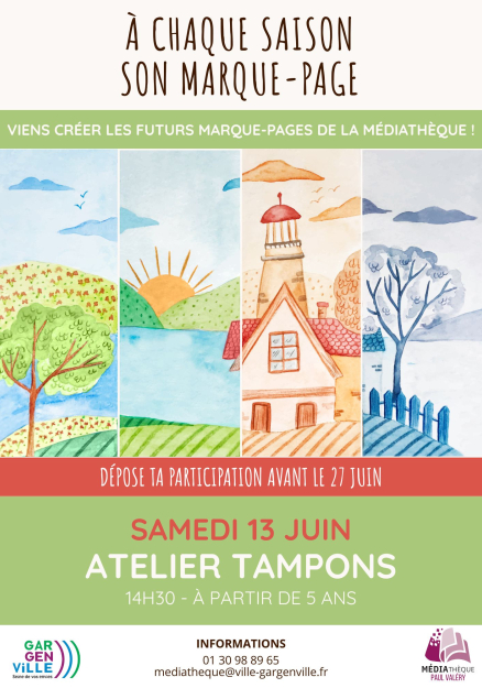 Affiche marque-page médiathèque