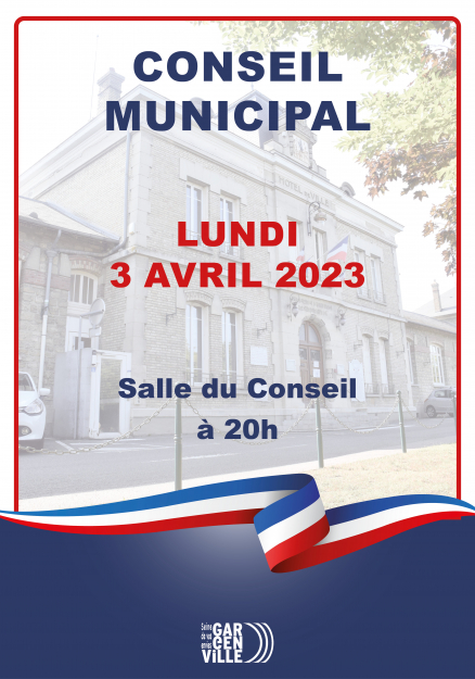 Affiche Conseil Municipal 03-04-23 agenda