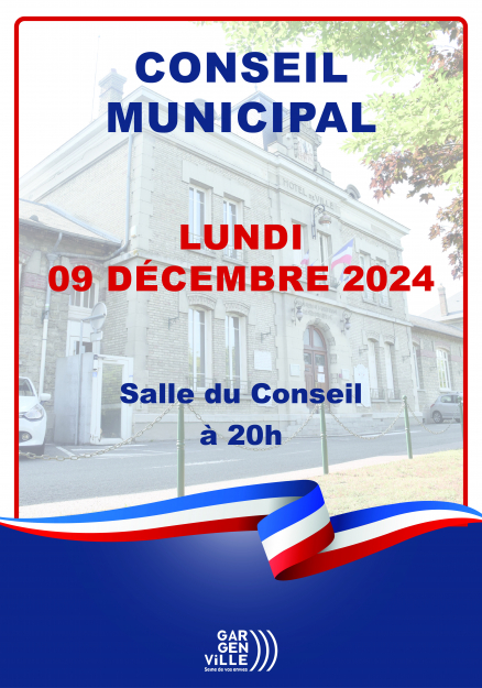 Affiche Conseil Municipal 24-12-09 agenda