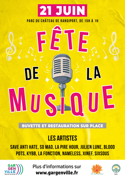 Affiche fête de la musique Gargenville