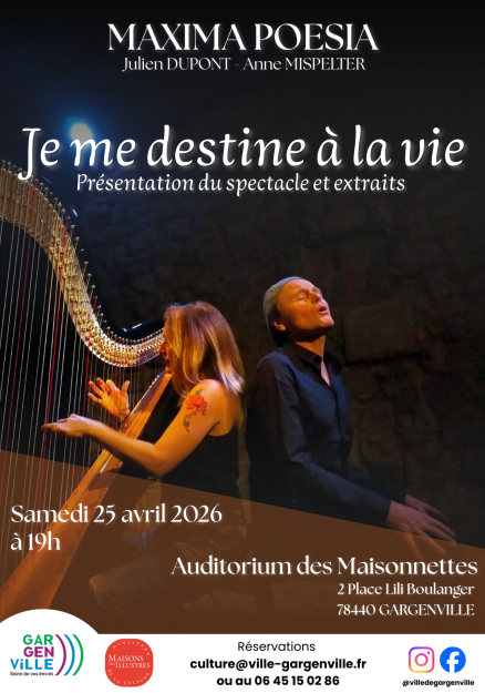 AFFICHE MAXIMA POESIA Je me destine à la vie