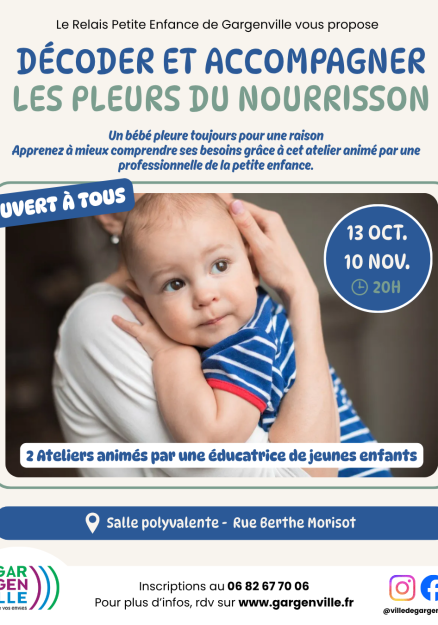 Affiche ateliers pleurs du nourrisson