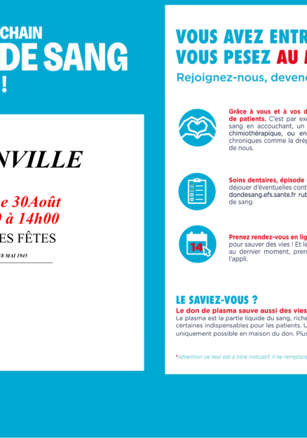 Don du sang 30/08