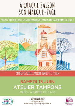 Affiche marque-page médiathèque