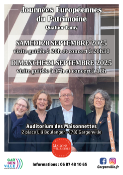 Journées Européennes du Patrimoine – Concert du Quatuor Lamy