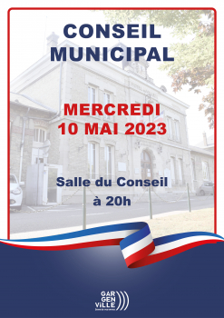 Affiche Conseil Municipal 10-05-23 agenda