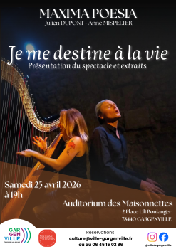 AFFICHE MAXIMA POESIA Je me destine à la vie