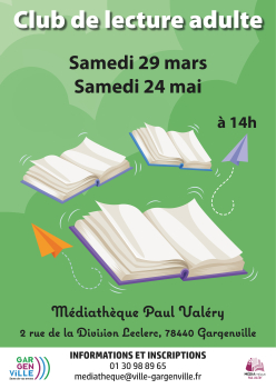 Club de lecture adulte mars-mai