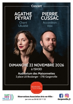 Concert Agathe PEYRAT & Pierre CUSSAC